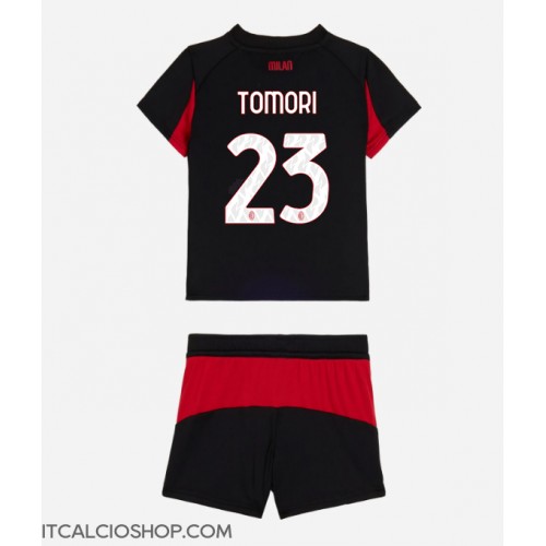 AC Milan Fikayo Tomori #23 Prima Maglia Bambino 2025-26 Manica Corta (+ Pantaloni corti)